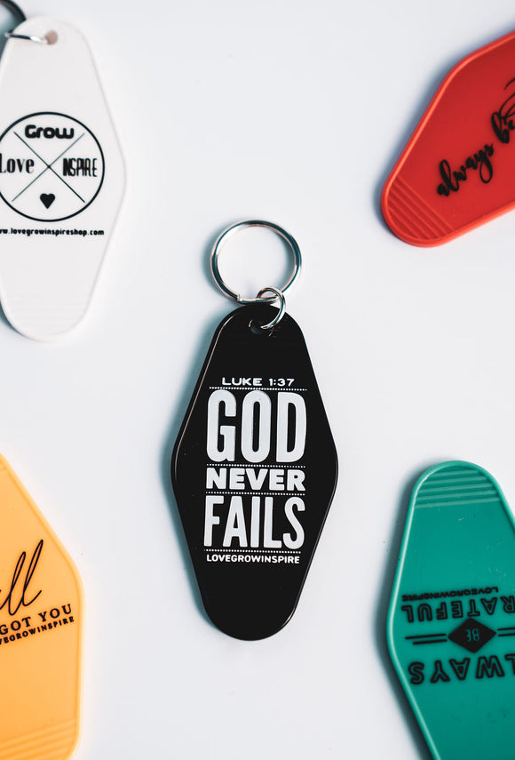 Luke 1:37 God Never Fails | Keychain