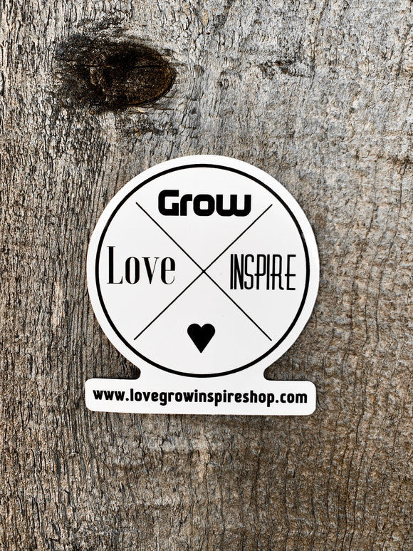Love Grow Inspire | Sticker
